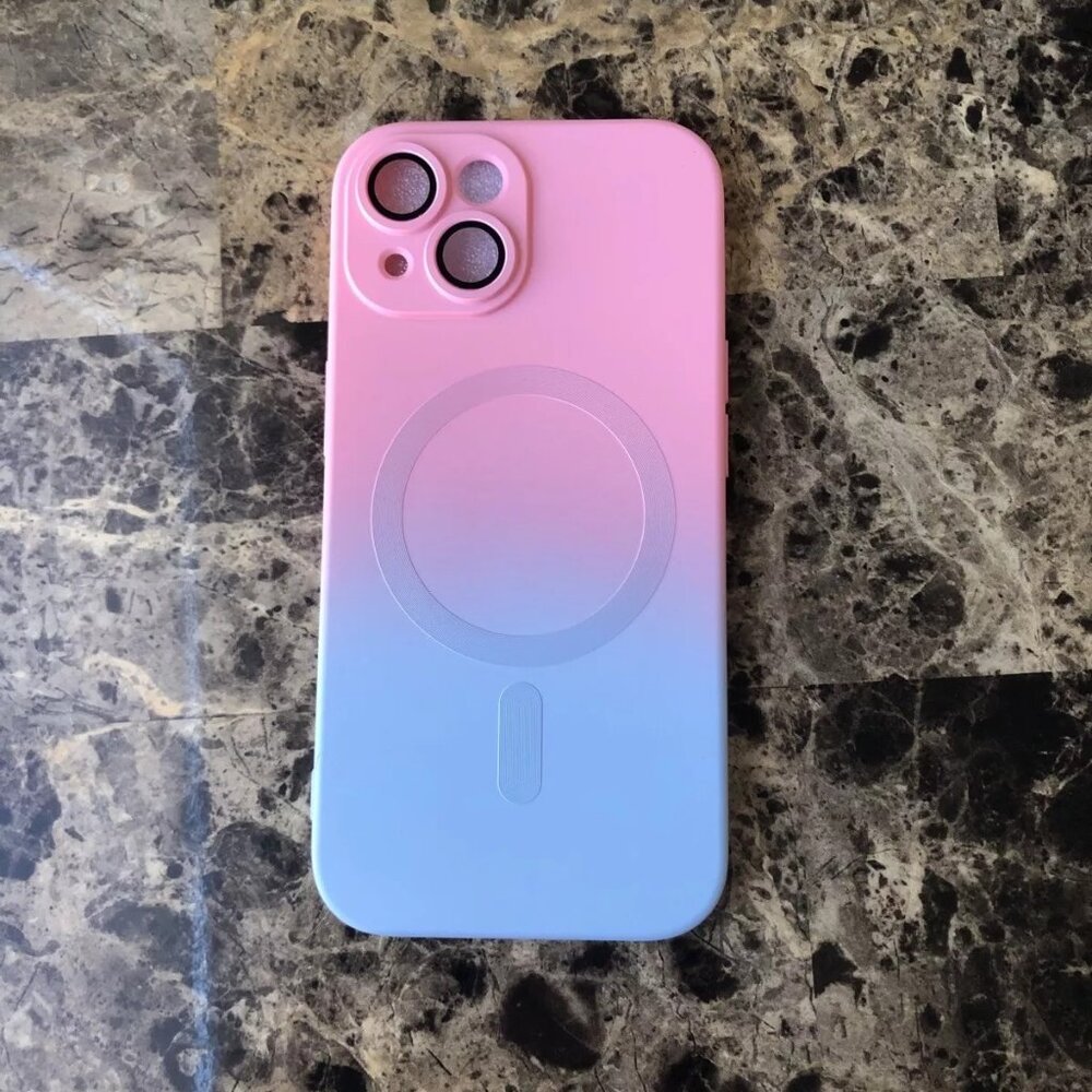LSL For Apple iPhone 15 Magnetic Pink Blue Phone Cover Case New Open Package